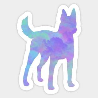 Rainbow Pastel Belgian Malinois Dutch Shepherd Sticker